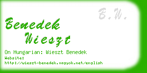 benedek wieszt business card